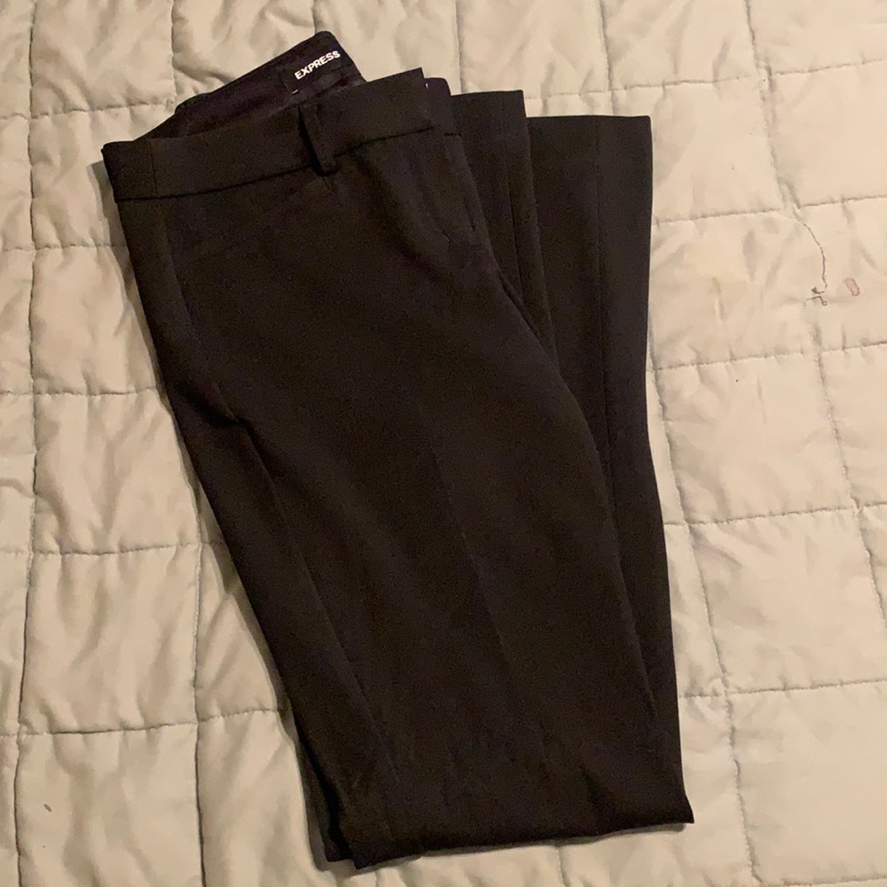 Black Express Columnist Barely Boot Low Rise Pants